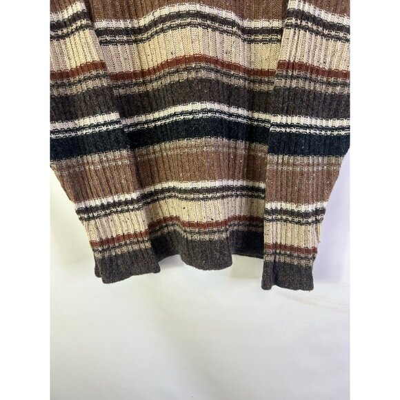 Vintage Y2K Streetwear Grunge Sweater Wool Blend Rainbow Stripe - Picture 2 of 6